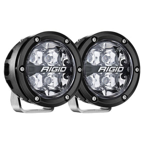 RIGID Industries 360Series RGBW 4 Offroad Spot Beam wRGBW Backlight Pods  Set of 2 36402