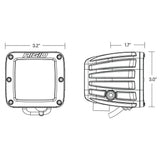 RIGID Industries DSeries LED SAE Fog Beam  YellowWhite  Set of 2 50482