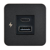 Scanstrut TILE USBAUSBC Interior Charging Socket  1224V  Black Bezel SCTILE10