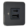 Scanstrut TILE USBAUSBC Interior Charging Socket  1224V  Black Bezel SCTILE10