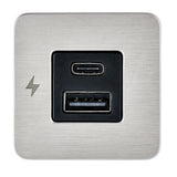 Scanstrut TILE USBAUSBC Interior Charging Socket  1224V  Stainless Steel Bezel SCTILE11