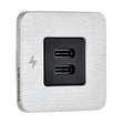 Scanstrut TILE USBC Interior Charging Socket  1224V  Stainless Steel Bezel SCTILE21