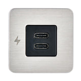 Scanstrut TILE USBC Interior Charging Socket  1224V  Stainless Steel Bezel SCTILE21