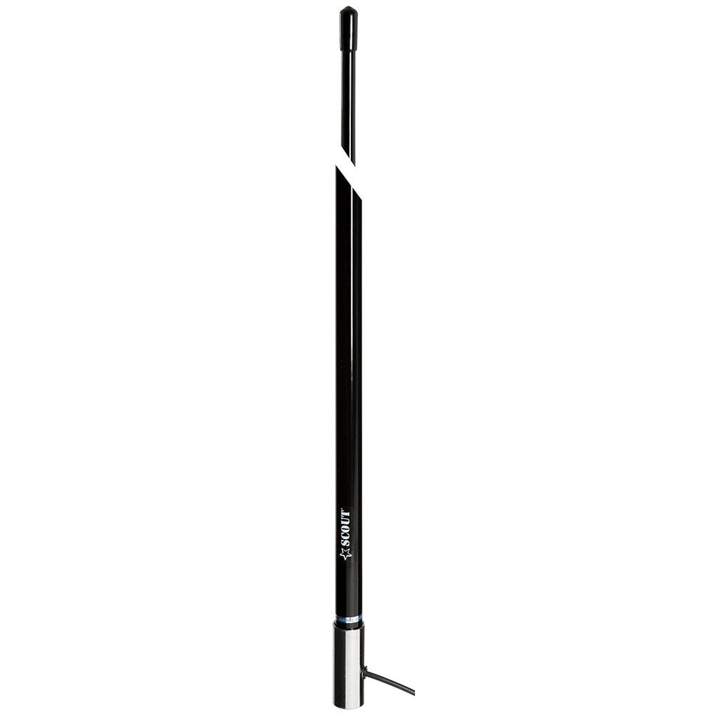 Scout 8 Black VHF Antenna 6dB Stainless Steel Ferrule w5M RG58 Coax Includes PL259 KS42 PF AN NVHF00009T