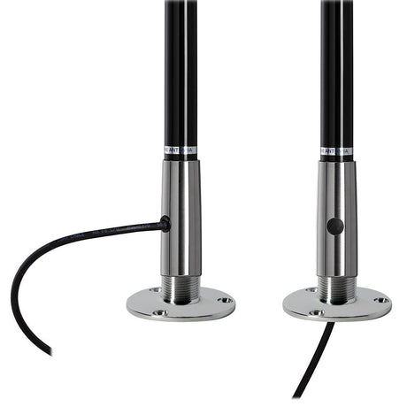 Scout Titan Series 4 Black VHF Antenna 3dB Stainless Steel Ferule w5M RG58 Includes PL259 PF AN NVHF00045T