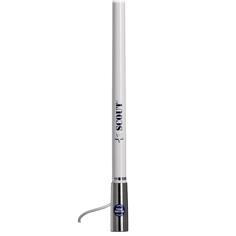 Scout Titan Series 4 White VHF Antenna 3dB Stainless Steel Ferule w5M RG58 Includes PL259 PF AN NVHF00044T