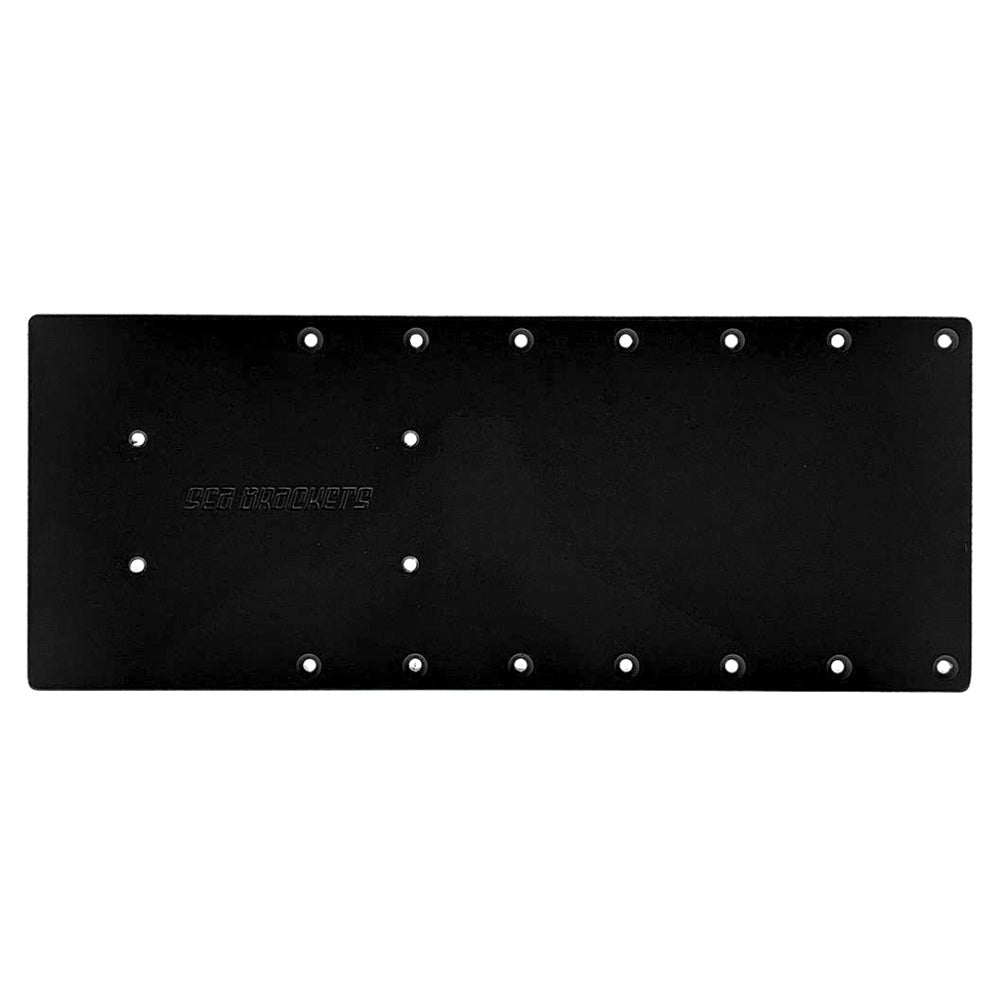 Sea Brackets 20 Straight Trolling Motor Plate fGarmin Kraken  Black SEA2303BLK