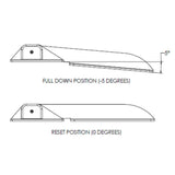 TACO Command Ratchet Hinge  1812  316 Stainless Steel Polished wHard Stop H250048