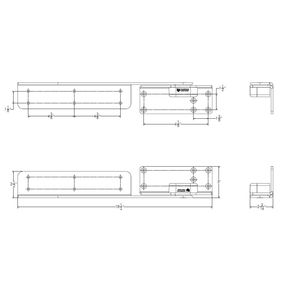 TACO Command Ratchet Hinge  1812  316 Stainless Steel Polished wHard Stop H250048