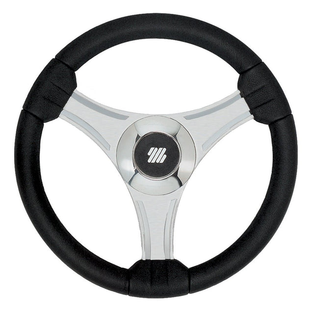 Uflex  Tavolara  138 Black Polyurethane Steering Wheel wSilver Spokes  X62 Hub 65277N